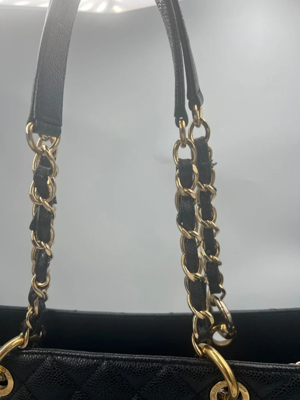 CHANEL Caviar Quilted XL Grand Shopping Tote GST Black